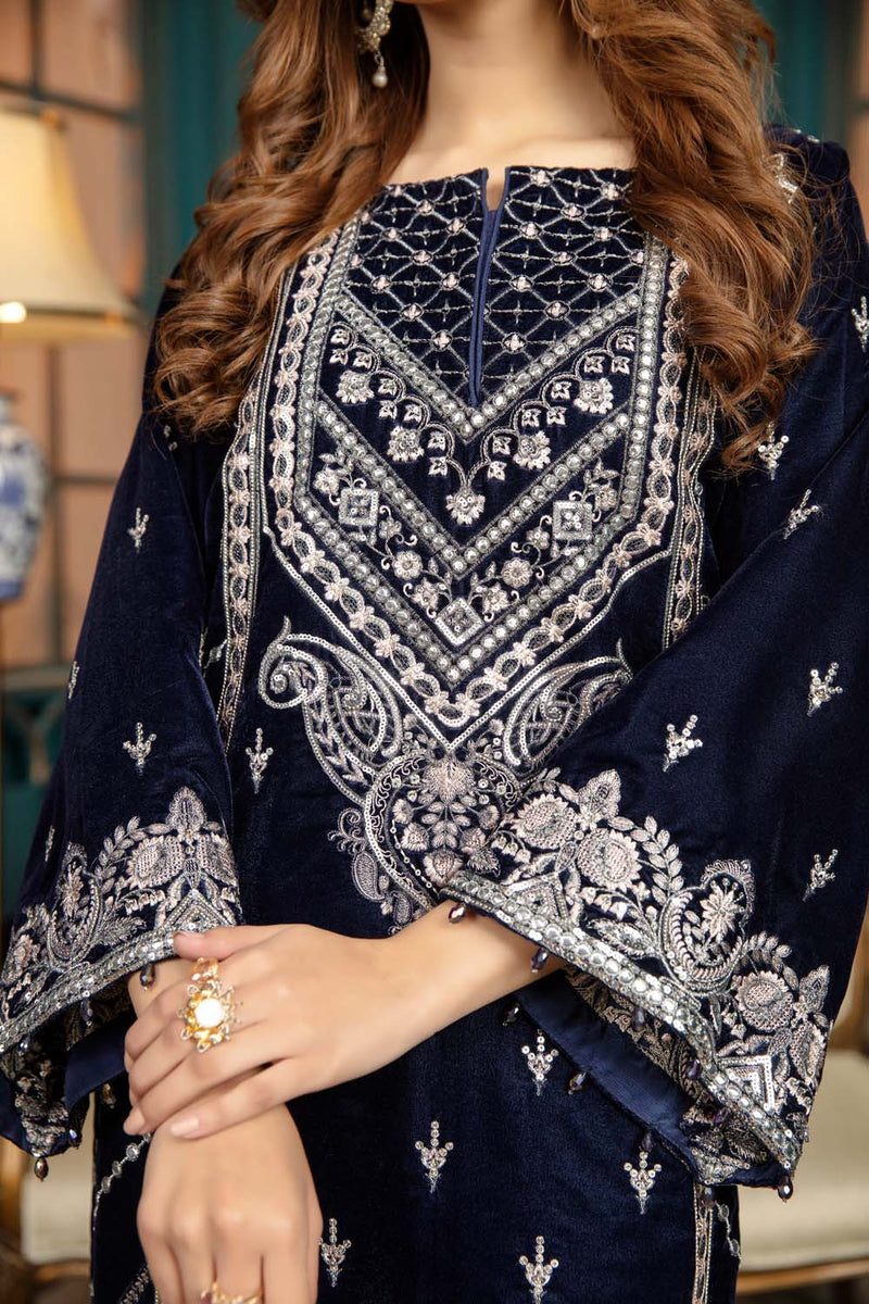 Veronica - Stitched Embroidered Velvet 2PC