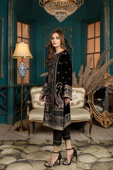 Piled - Stitched Embroidered Velvet 2PC