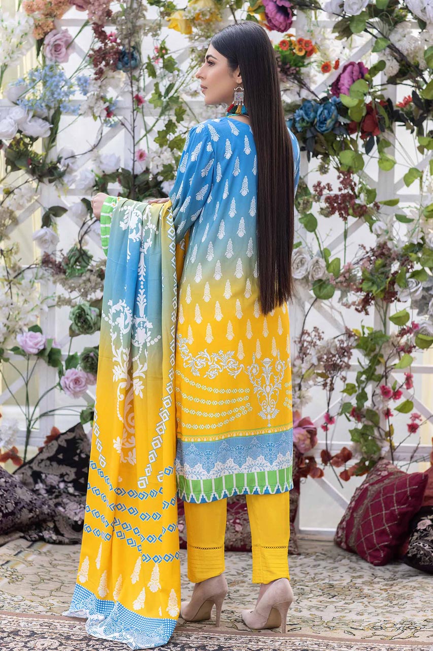 Pale Cerulean - Digital Printed Linen