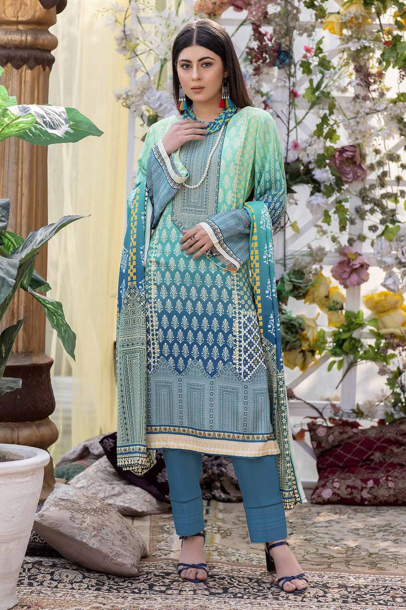 Surf Crest - Stitched Digital Printed Linen 3PC
