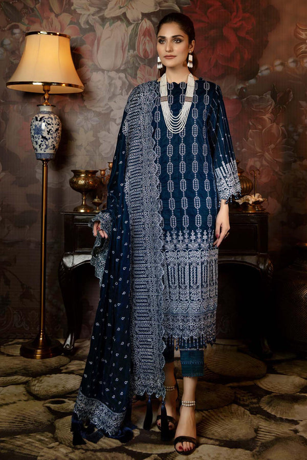 Aster Blaze - Embroidered Velvet 3PC Stitched