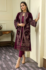 Scabiosa-B - Embroidered Velvet 3PC