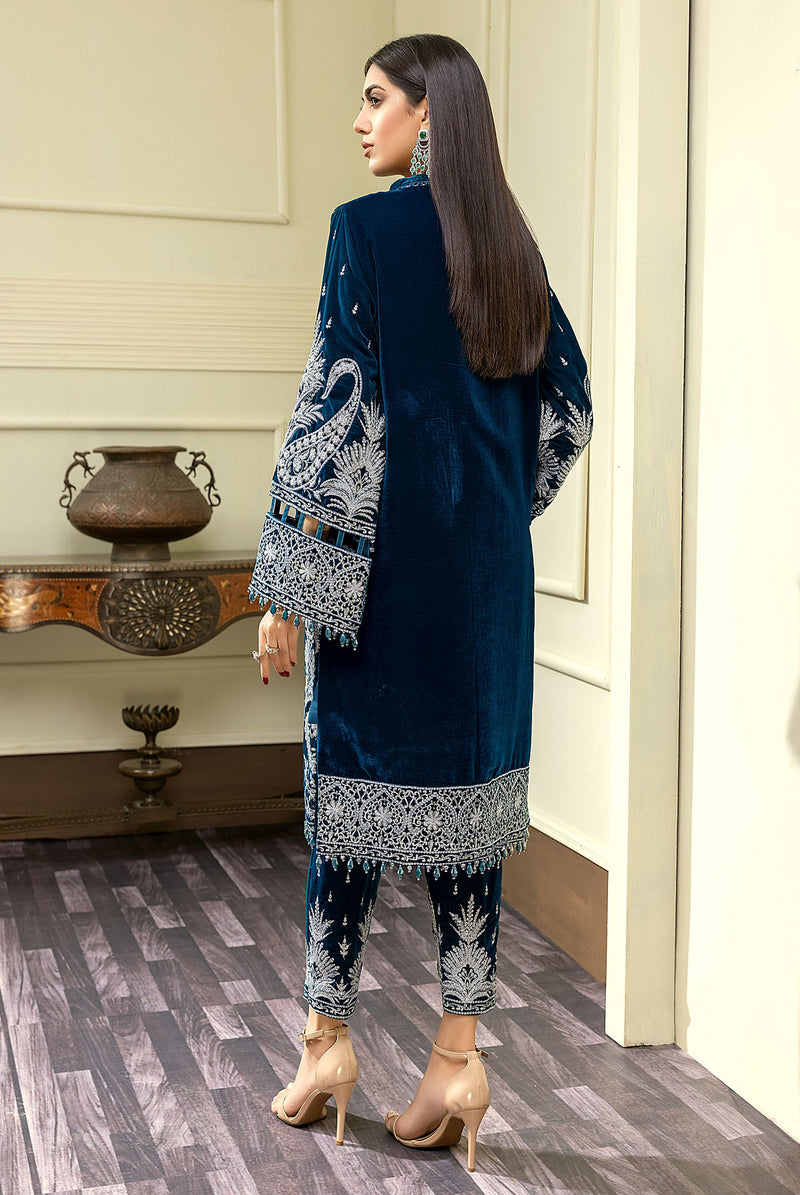 Cold Slib-B - Embroidered Velvet 3PC