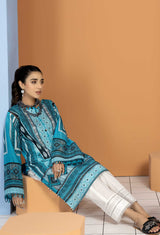 Aqua Blue - Unstitch Lawn Kurti