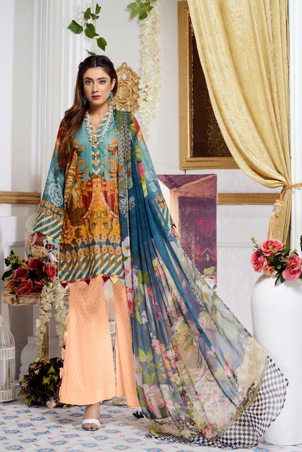 Balloon Flower - Digital Printed Jacquard Lawn