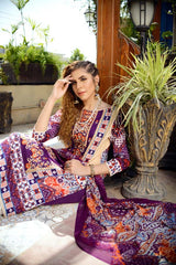 Banded Opal - Printed and Embroidered Lawn