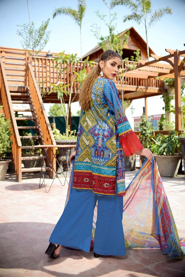 Endura Emerald - Printed and Embroidered Lawn