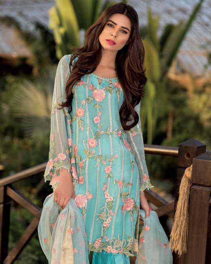 AQUA MARINE (Chantilly Chiffon – 3 Piece)