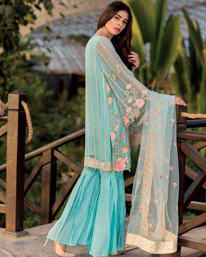 AQUA MARINE (Chantilly Chiffon – 3 Piece)