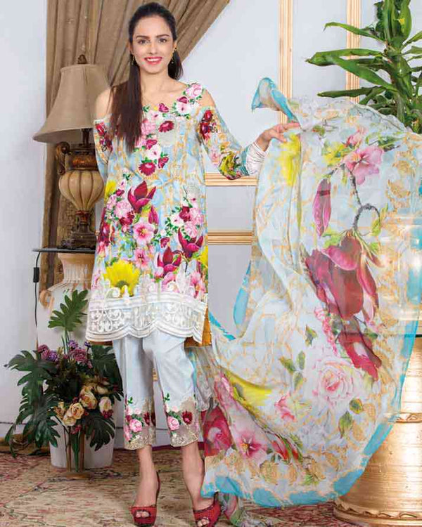 BABY BLUE (Lawn - 3 Piece)