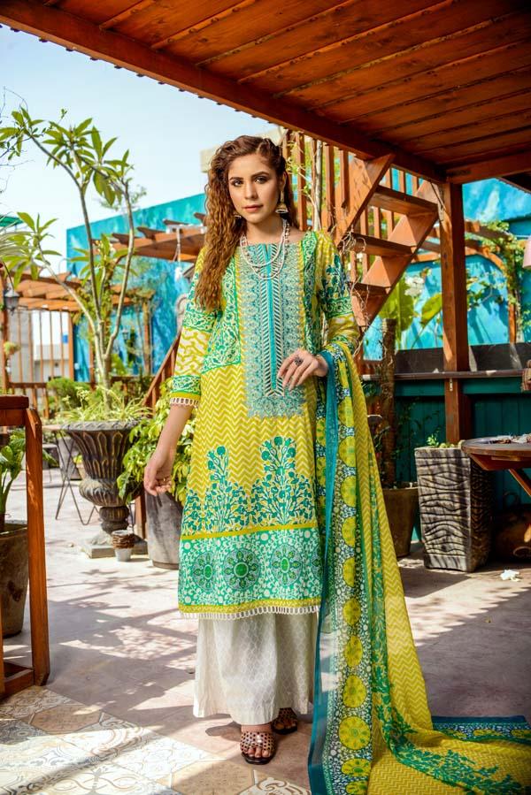 Elie Ruby - Printed and Embroidered Lawn